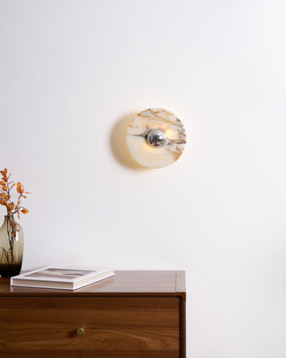 Sfera Applique Murale Moderne LED Disque en Marbre-Luire