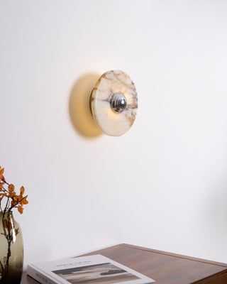 Sfera Applique Murale Moderne LED Disque en Marbre-Luire