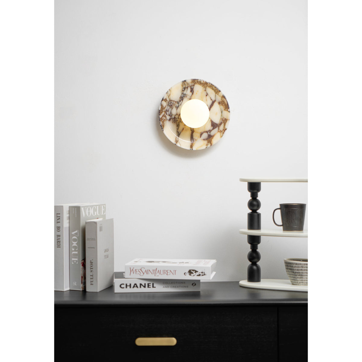 Cacariel Applique Murale Minimaliste Marbre Verre