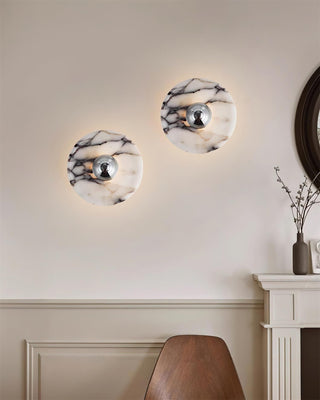 Sfera Applique Murale Moderne LED Disque en Marbre-Luire