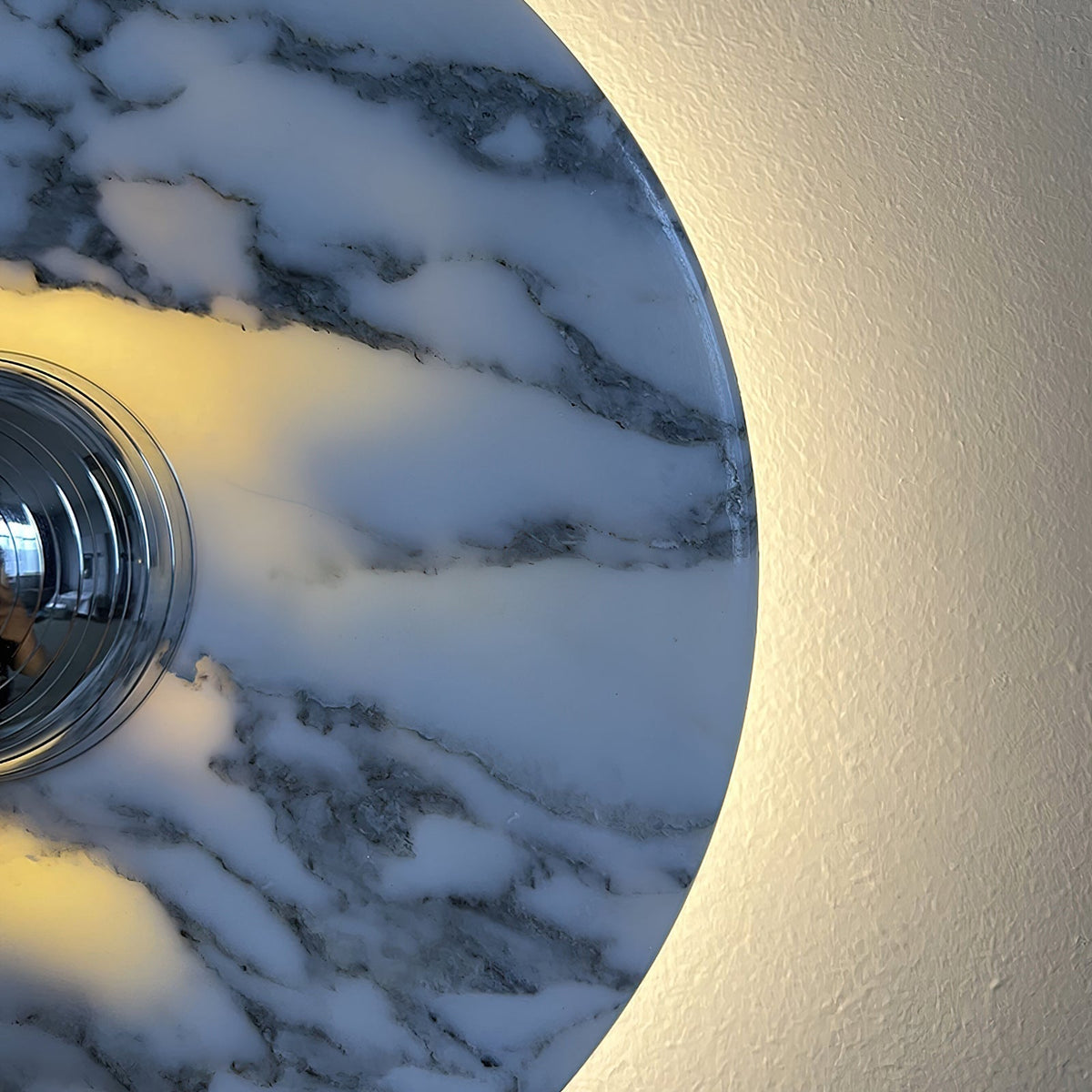 Wall Lamp Marble Disc LED Modern Light Fixture Multiple Colors-Neutral Decor