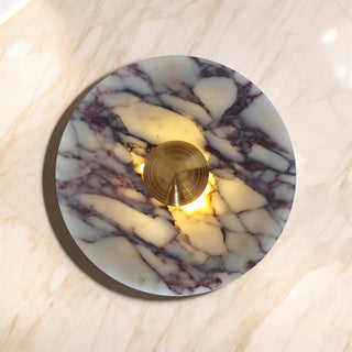 Sfera Applique Murale Moderne LED Disque en Marbre-Luire