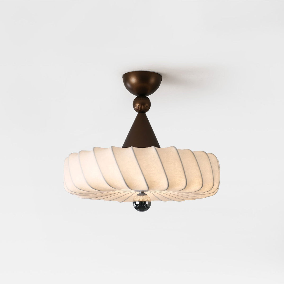 Zelore Tourbillon Tissu Bronze Suspension Lumière