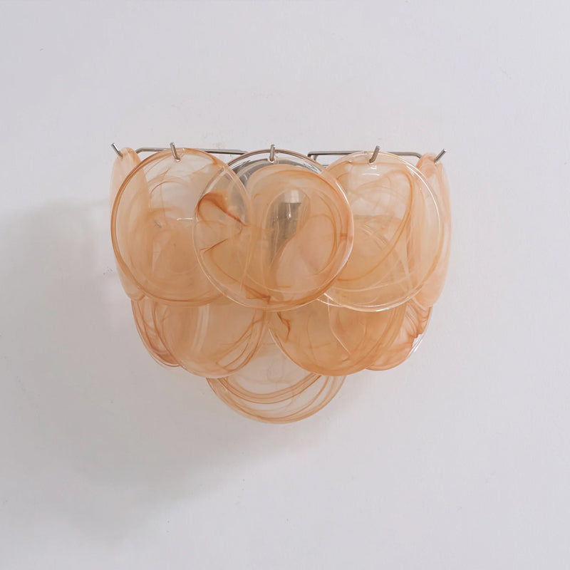 Vistosi Disc Wall Lamp in yellow glass.