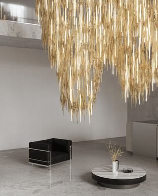 Vitara Glass Drop Chandelier-Neutral Decor