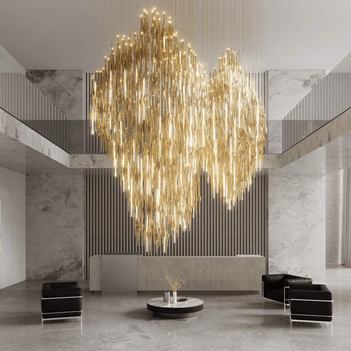 Vitara Glass Drop Chandelier-Neutral Decor