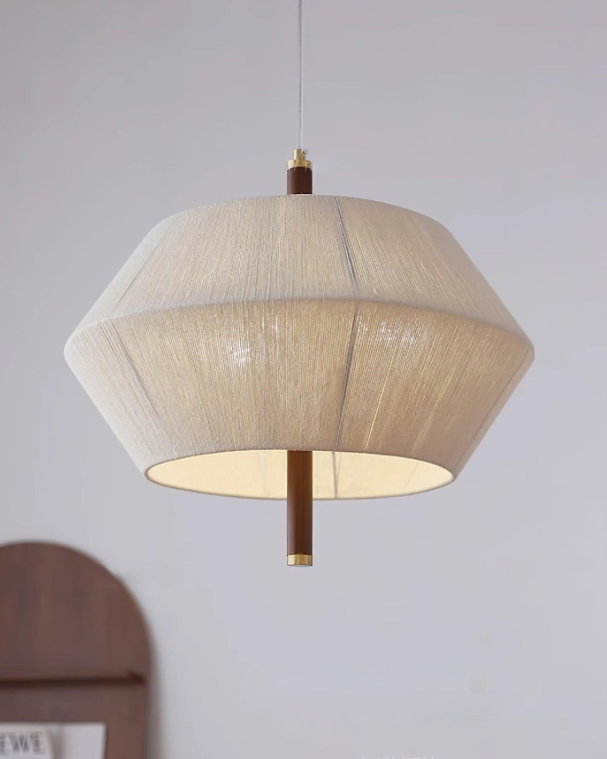 Elowen Pendant Lamp Cotton-Thread Walnut Natural-Neutral Decor