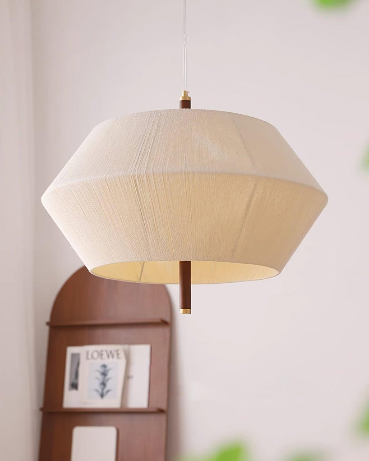 Elowen Pendant Lamp Cotton-Thread Walnut Natural-Neutral Decor