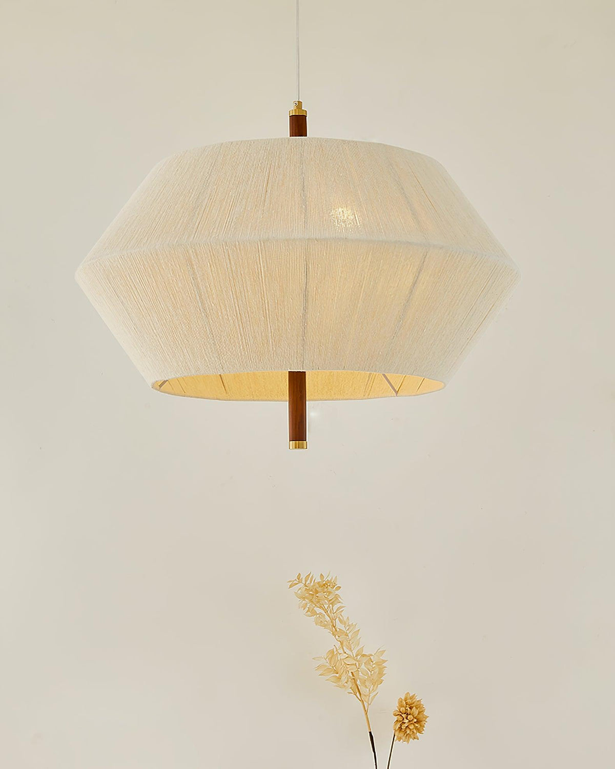 Elowen Pendant Lamp Cotton-Thread Walnut Natural-Neutral Decor