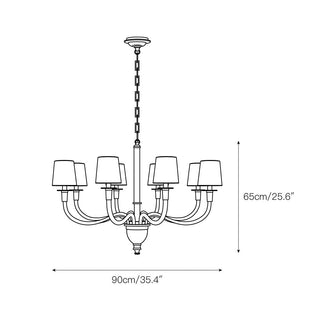 Syvinor Lustre Postmoderne Luxe Cristal Tissu