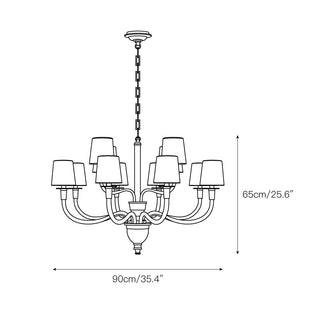 Syvinor Lustre Postmoderne Luxe Cristal Tissu
