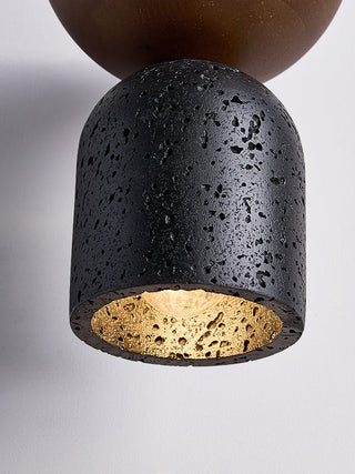 Theo Suspension en Travertin Minimal Noir