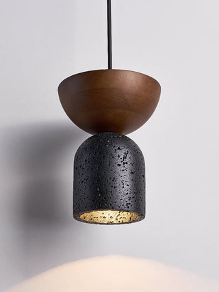 Theo Suspension en Travertin Minimal Noir