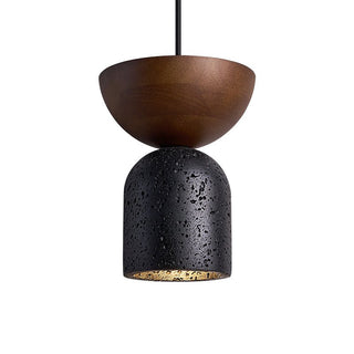 Theo Suspension en Travertin Minimal Noir