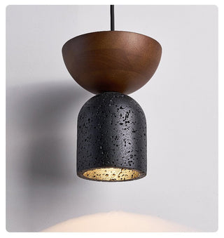 Theo Suspension en Travertin Minimal Noir