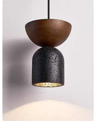 Theo Suspension en Travertin Minimal Noir