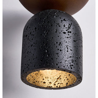 Theo Suspension en Travertin Minimal Noir