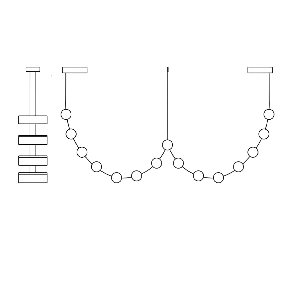 Flexura Suspension Métal Moderne Sur Rail
