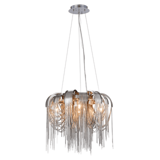 Lustra Lustre Superposé Chaîne Nickel Luxe