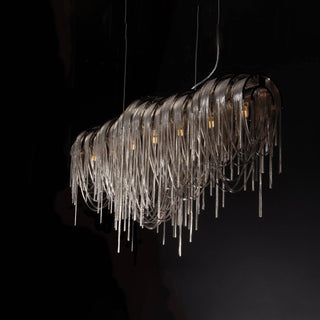 Lustra Lustre Superposé Chaîne Nickel Luxe