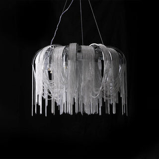 Lustra Lustre Superposé Chaîne Nickel Luxe