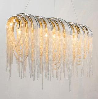 Lustra Lustre Superposé Chaîne Nickel Luxe