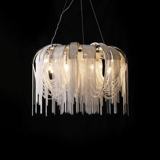 Lustra Lustre Superposé Chaîne Nickel Luxe