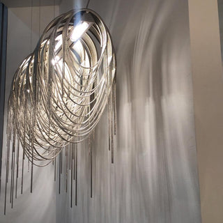 Lustra Lustre Superposé Chaîne Nickel Luxe