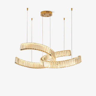 Lustra Lustre Spiral en Cristal Doré Glam