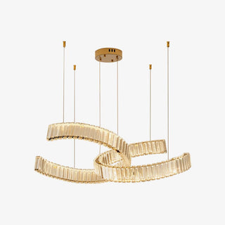 Lustra Lustre Spiral en Cristal Doré Glam