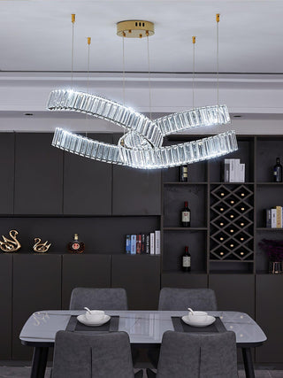 Lustra Lustre Spiral en Cristal Doré Glam