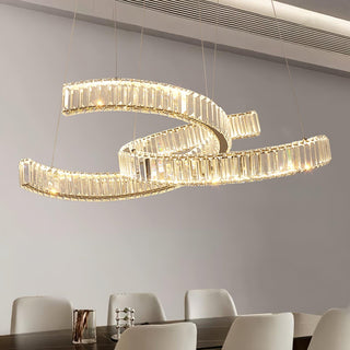 Lustra Lustre Spiral en Cristal Doré Glam