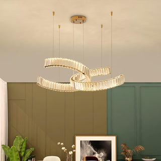 Lustra Lustre Spiral en Cristal Doré Glam