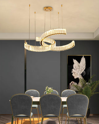 Lustra Lustre Spiral en Cristal Doré Glam