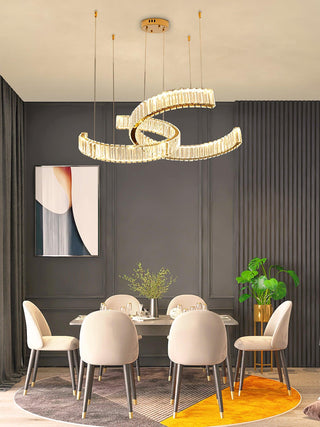 Lustra Lustre Spiral en Cristal Doré Glam