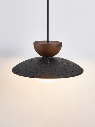 Ignis Suspension Dôme Travertin Noir