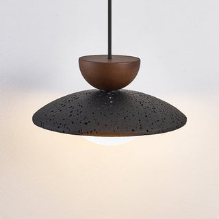 Ignis Suspension Dôme Travertin Noir