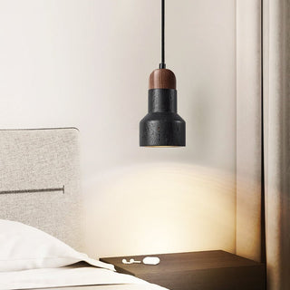 Foundry Suspension en Travertin Noir Moderne