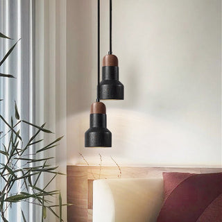 Foundry Suspension en Travertin Noir Moderne