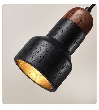 Foundry Suspension en Travertin Noir Moderne