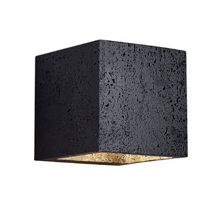 Valeise Applique Murale en Travertin Noir Cube