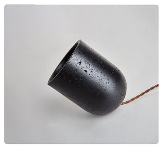 Lumi Lampe de Table de Table Minimaliste Travertin Noir