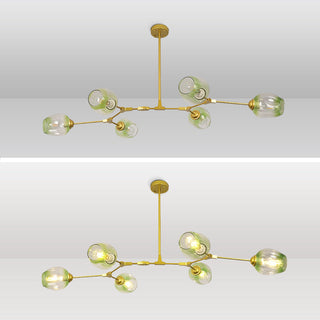 Rurex Suspension Nordique. Verre. Noir/Or. Salon-Luire