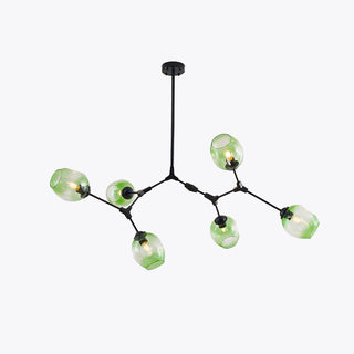 Rurex Suspension Nordique. Verre. Noir/Or. Salon-Luire