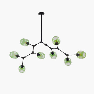 Rurex Suspension Nordique. Verre. Noir/Or. Salon-Luire