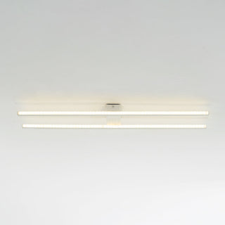 Ray Longue Linéaire Simple Plafonnier, Noir/Blanc/Or
