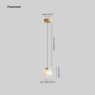 Valentina Suspension Globe Moderne, Métal/Verre, Or, Chambre