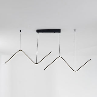 Arisha Lampe Suspendue Lustre LED Moderne, Métal, Noir/Or, Cuisine