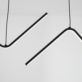 Arisha Lampe Suspendue Lustre LED Moderne, Métal, Noir/Or, Cuisine