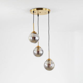 Mavar Luminaires Suspension Verre Transparent Ambre-Luire